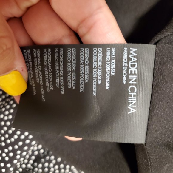 Club Monaco Black Polka Dot Wrap Dress - Picture 5 of 6